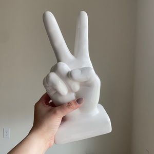 Hippie Peace Sign Ceramic Decor